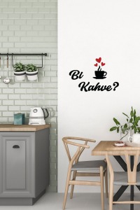 Bi Kahve Dekoratif Ahşap Duvar Dekoru - Duvar Dekorasyon - Ev Süsü - Kahve Köşesi
