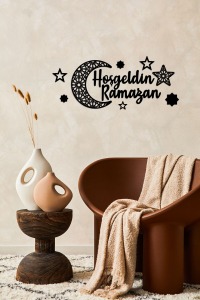 Ahşap Hoş Geldin Ramazan Set Dekoratif Ahşap Duvar Dekoru - Ev Süsü-duvar Dekorasyon-duvar Susu