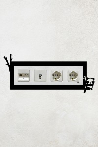Panda Tasarım 4lü Priz Çerçevesi (İç Ölçü 29,7x8,4 cm) Dörtlü Çerçeve
