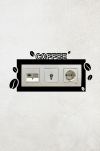 Coffee Kahve Tasarım 3lü Priz Çerçevesi (İÇ ÖLÇÜ 22,75X8,4 CM) Üçlü Dekoratif Çerçeve - Kahve Kosesi